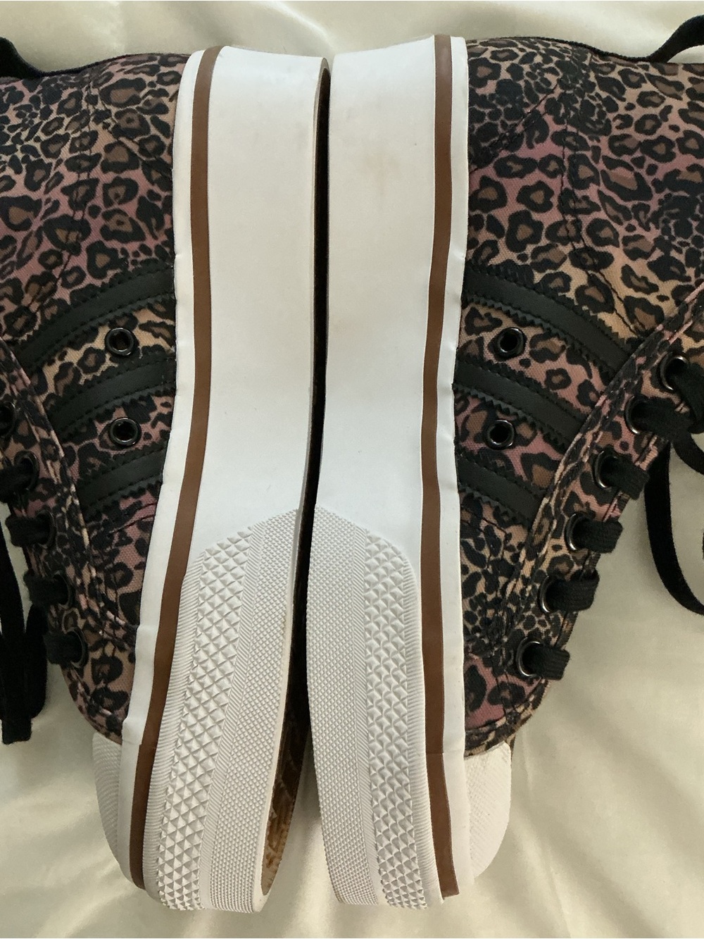 Adidas Leopard Print High-Top Sneakers - Brown - Picture 6 of 8